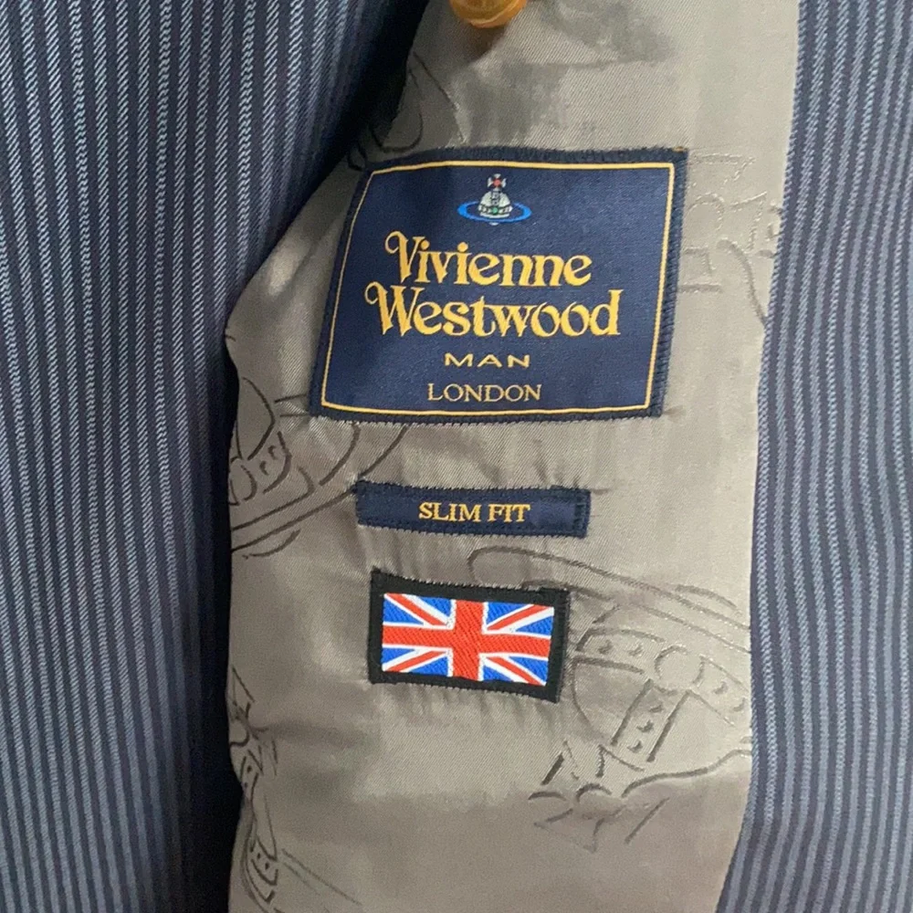 Vivienne Westwood Navy Pinstripe Suit Jacket